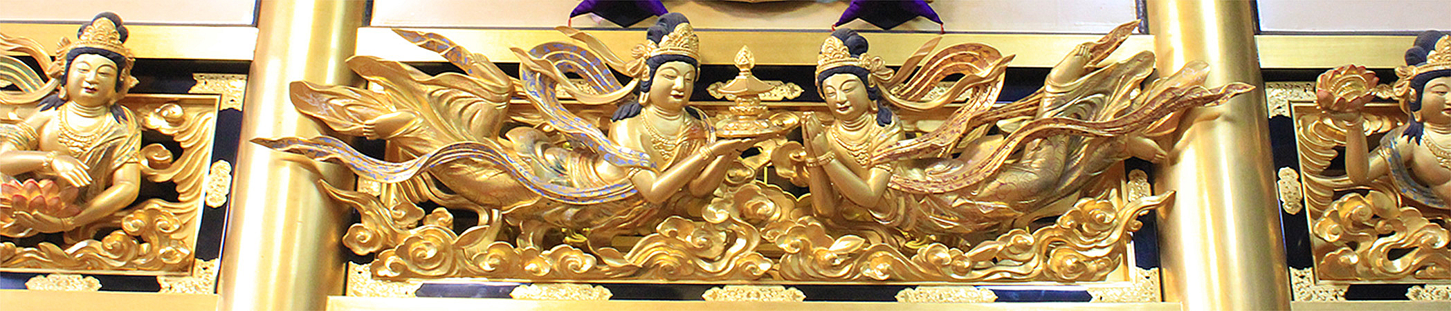 天女の欄間「真宗 木辺派 光沢寺」